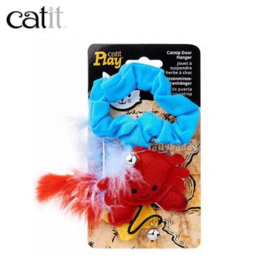 Catit Play Pirates Door Hanger ของเล่นแมว รูปปู แบบแขวนประตู มีแคทนิป(กัญชาแมว) กระดิ่ง และขนนกที่แมวชื่นชอบ